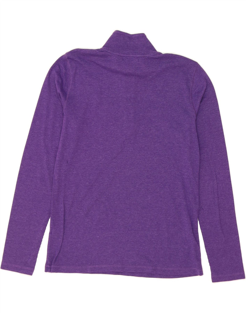 RALPH LAUREN Womens Zip Neck Pullover Tracksuit Top UK 18 XL Purple Cotton Vintage Ralph Lauren and Second-Hand Ralph Lauren from Messina Hembry 