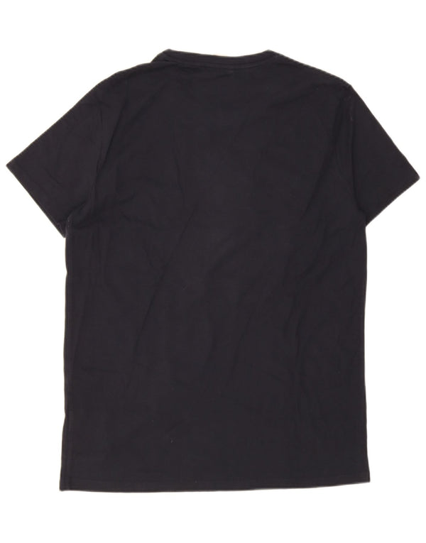 Ανδρικό γραφικό T-Shirt Superdry Top Large Navy Blue από βαμβάκι