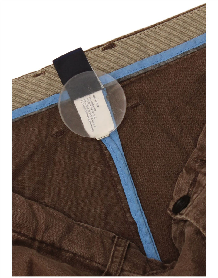 Ανδρικά Σορτς Βερμούδα Gap Regular Loose Fit Medium W32 Καφέ Λινό