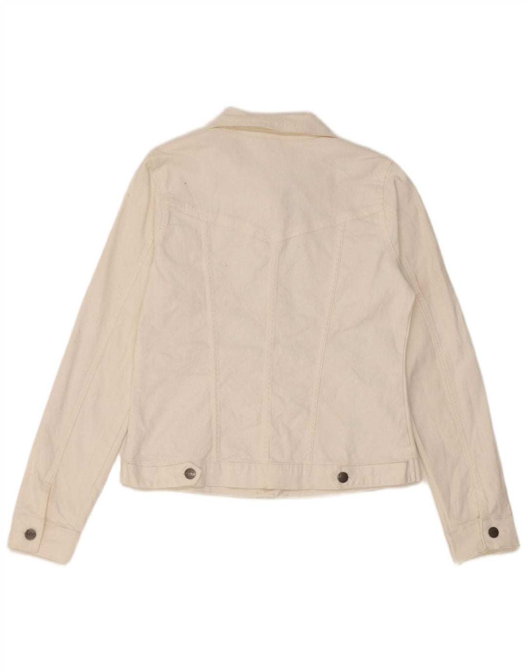 Τζιν μπουφάν Lee Womens Riders UK 10 Small White Cotton