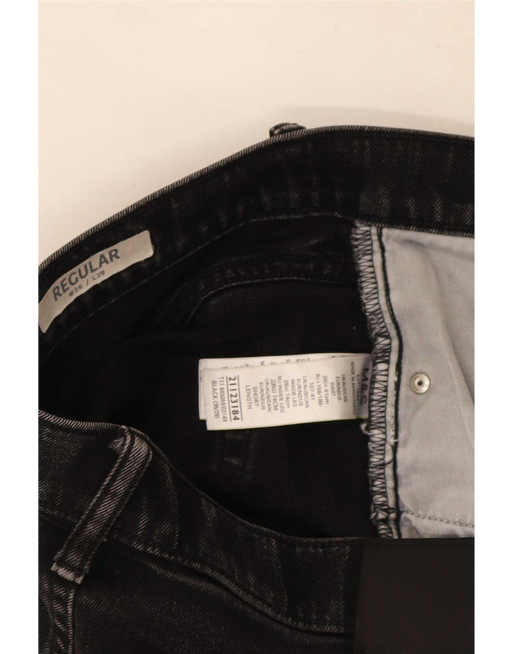 Ανδρικό τζιν ίσιο Marks & Spencer W36 L27 Μαύρο βαμβακερό