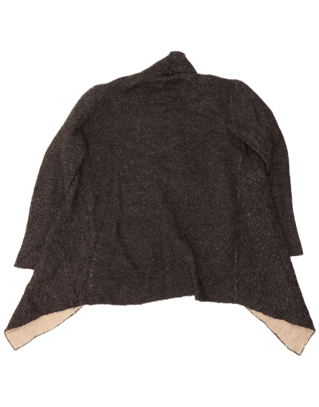 Zara Γυναικείο Ανοιχτό Ζακέτα UK 16 Μεγάλο Μαύρο Ακρυλικό