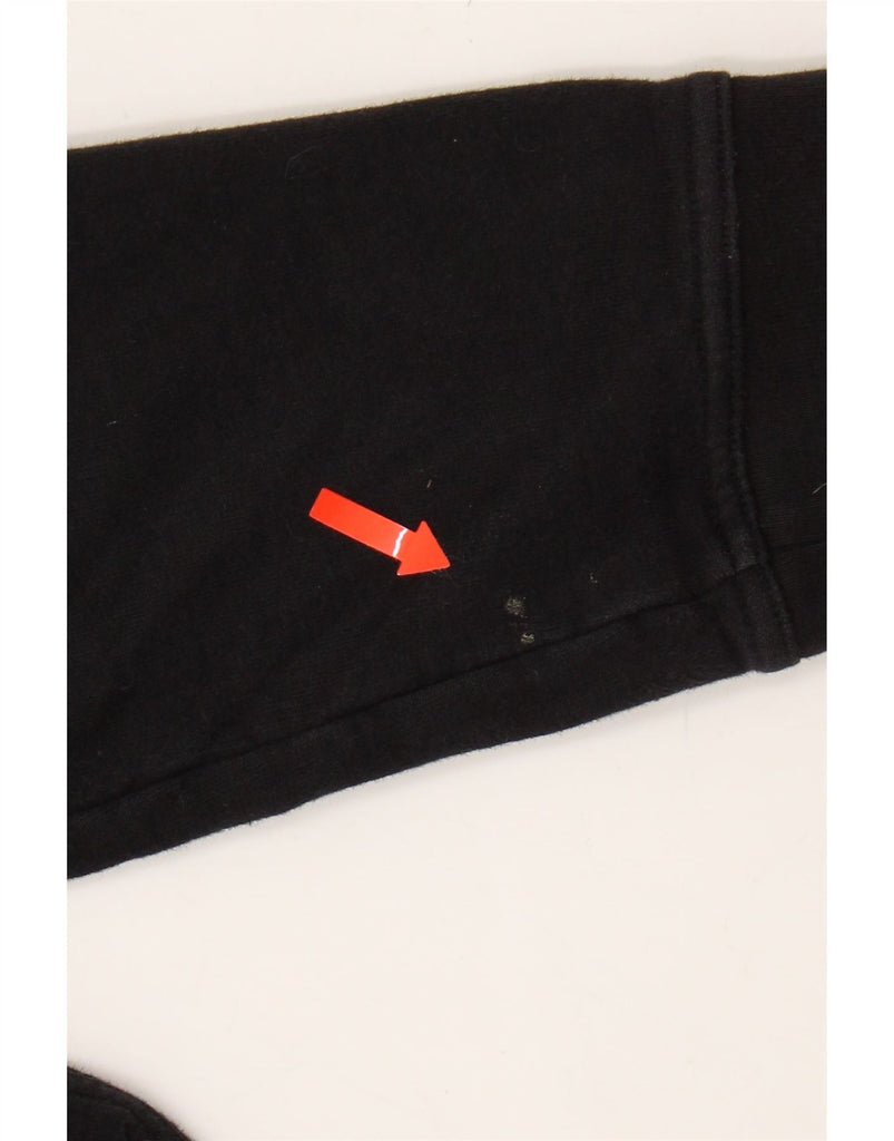 RALPH LAUREN Womens Zip Hoodie Sweater UK 16 Large Black Cotton Vintage Ralph Lauren and Second-Hand Ralph Lauren from Messina Hembry 