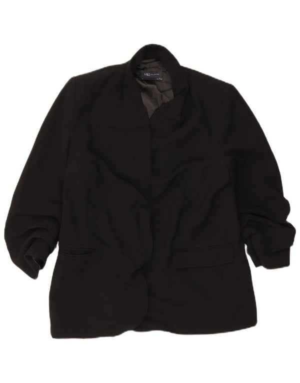 Marks & Spencer Γυναικείο Open Blazer Jacket UK 14 Large Black Polyester