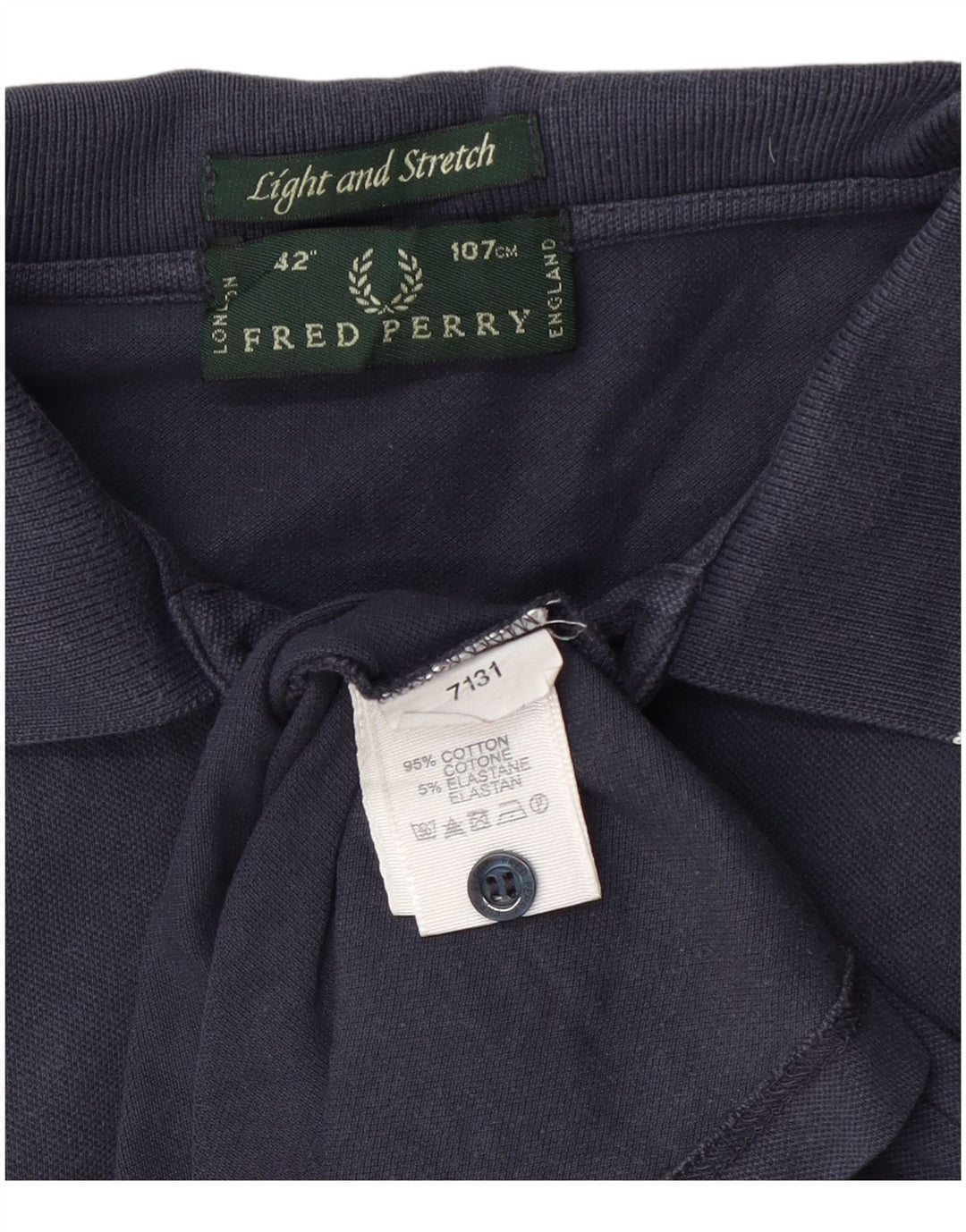 Fred Perry Ανδρικό πουκάμισο πόλο ανοιχτό και ελαστικό, μεσαίο ναυτικό, βαμβακερό