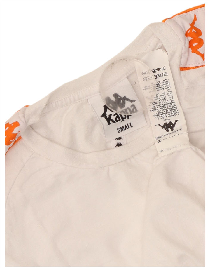 Kappa Γυναικείο T-Shirt Top UK 10 Small White Βαμβακερό