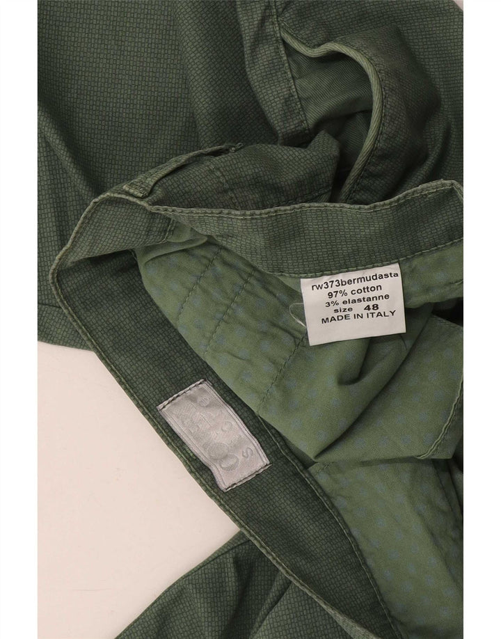 Ανδρικό σορτς Chino Coveri IT 48 Medium W32 Πράσινο βαμβακερό