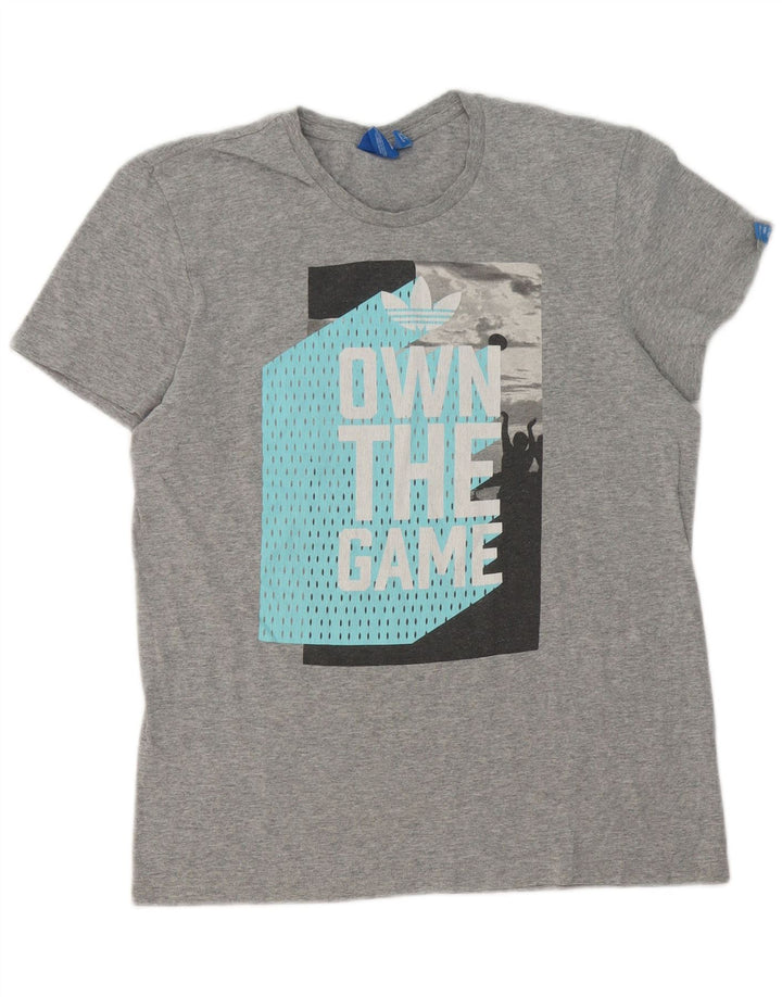 Ανδρικό γραφικό T-Shirt Adidas Top Small Grey Flecked