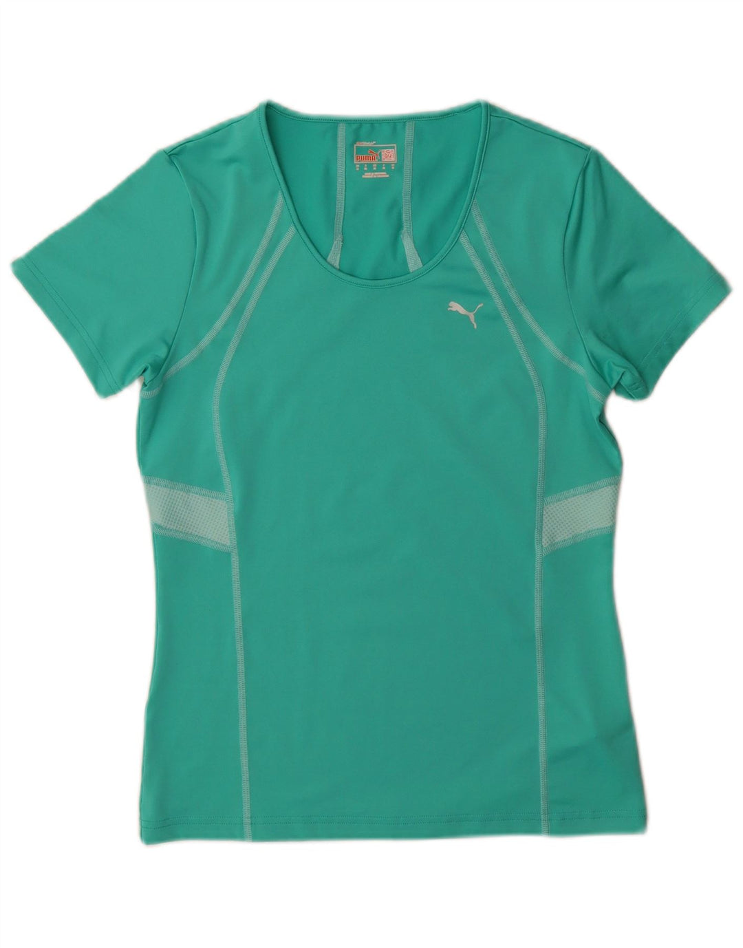 Puma Γυναικείο T-Shirt Top UK 12 Μεσαίου πράσινου χρώματος πολυεστέρας