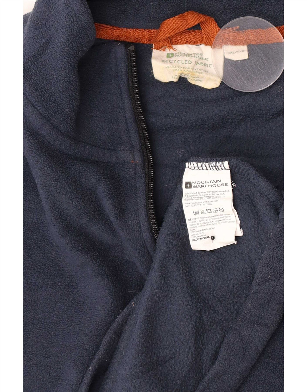 Mountain Warehouse Ανδρικό φερμουάρ Fleece Jumper 2XL Navy Blue Polyester
