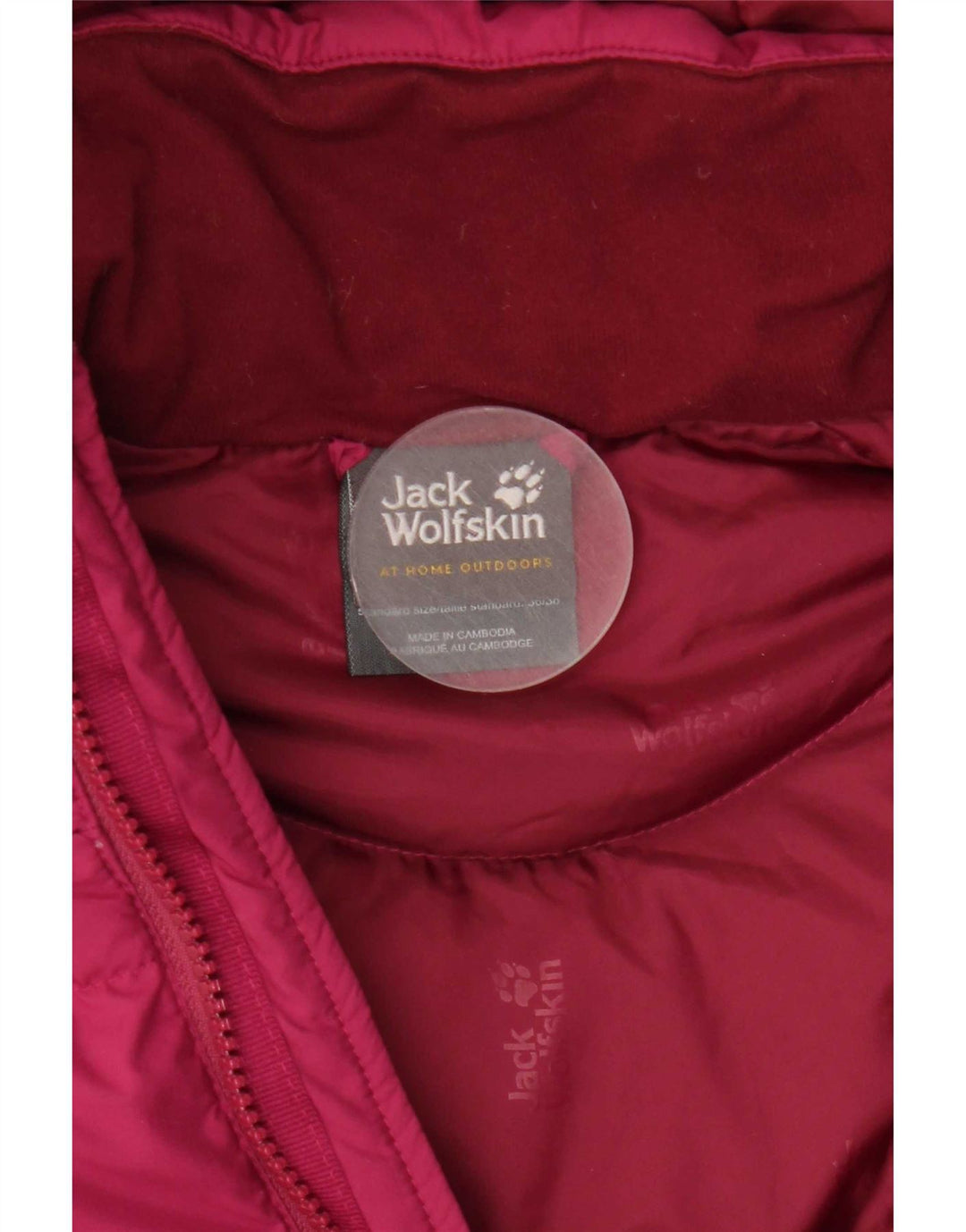 Jack Wolfskin Γυναικείο μπουφάν με κουκούλα UK 8/10 Μικρό Ροζ Πολυεστέρας