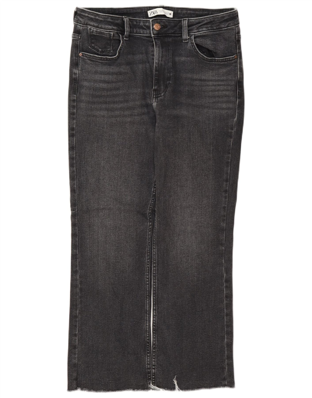 Zara Γυναικείο Cropped Jeans EU 40 Medium W30 L26 Grey