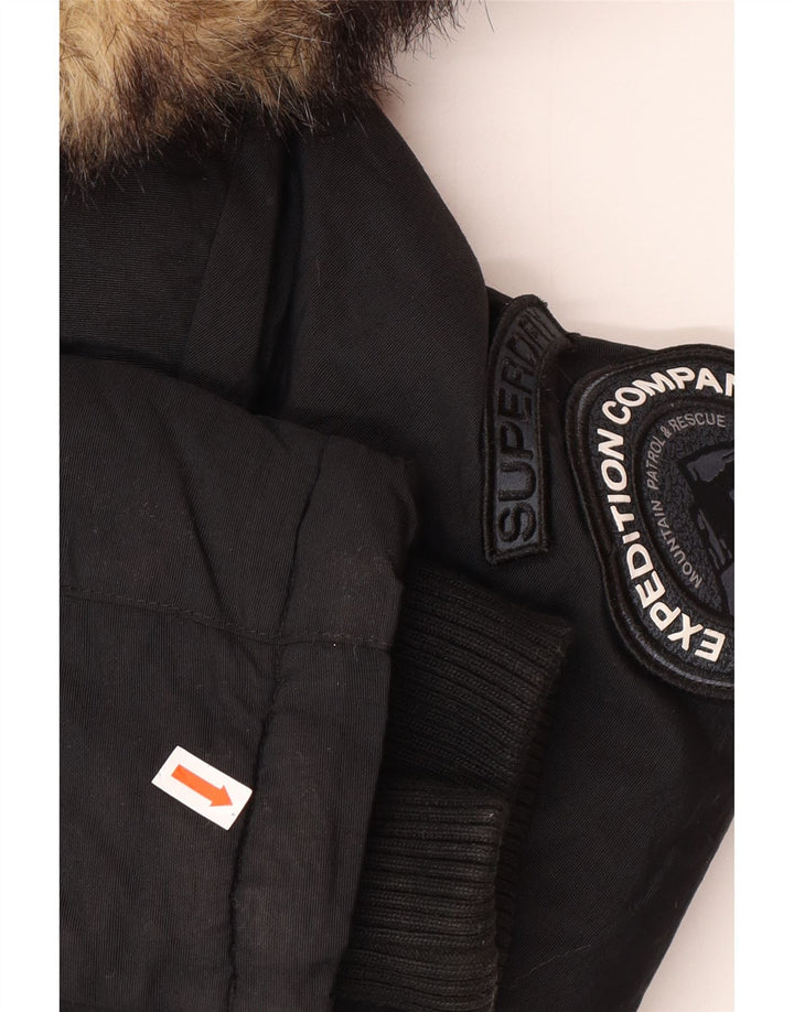 Superdry Γυναικείο Μπουφάν Parka UK 12 Medium Black Winter