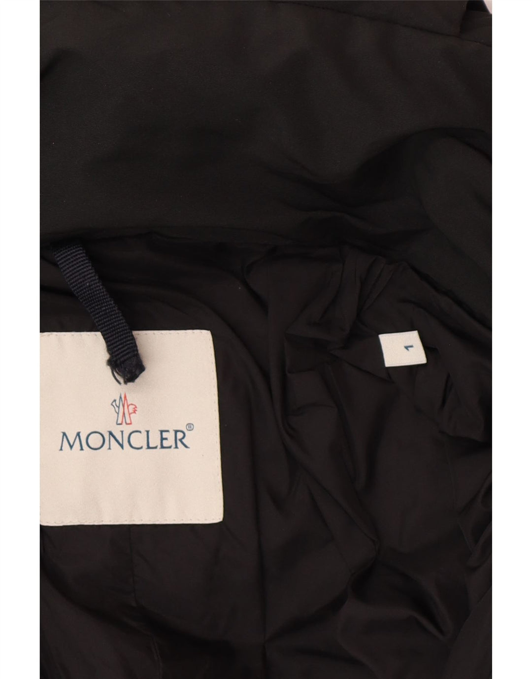 MONCLER Γυναικείο παλτό με επένδυση μεγέθους 1 Μικρό μαύρο πολυεστερικό χειμώνα