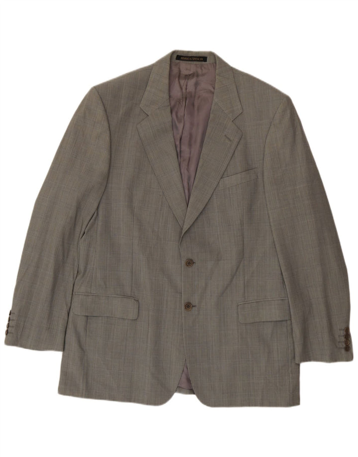 Marks & Spencer Ανδρικό σακάκι σακάκι με 2 κουμπιά UK 42 Large Green Houndstooth