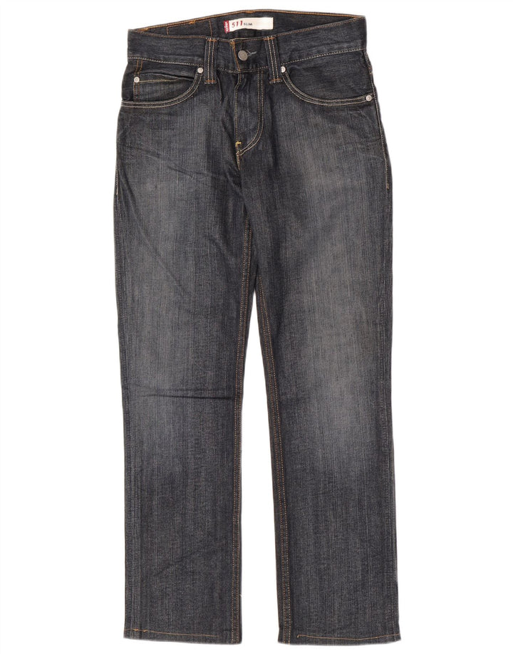 Levi's Womens 511 Slim Jeans W30 L29 Navy Blue Cotton