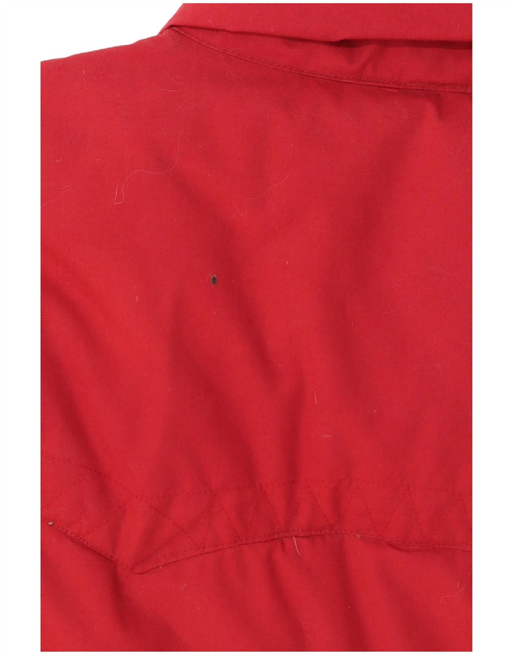 Vintage ανδρικό padded Gilet UK 40 Large Red Polyester
