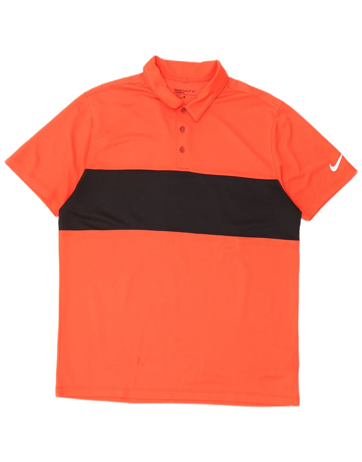 Ανδρικό μπλουζάκι Nike Dri Fit Polo με μεγάλο πορτοκαλί χρώμα πολυεστέρα