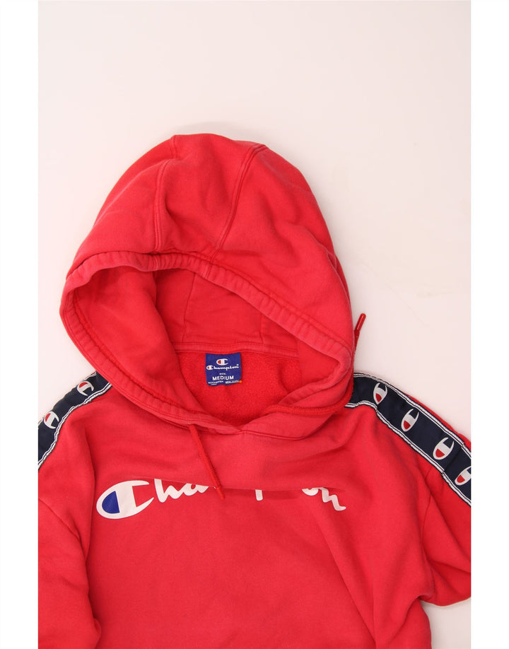 CHAMPION Womens Rochester Oversized Hoodie Jumper UK 14 Medium Red Vintage Champion and Second-Hand Champion from Messina Hembry 