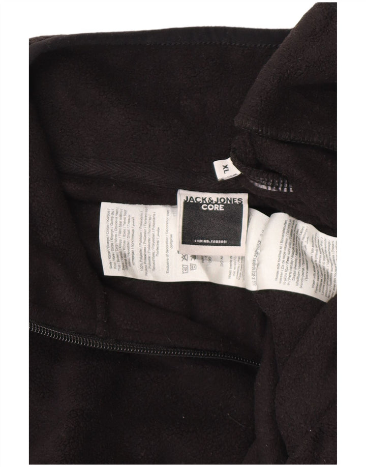 JACK & JONES Ανδρικό φερμουάρ Fleece Jumper XL Μαύρος πολυεστέρας