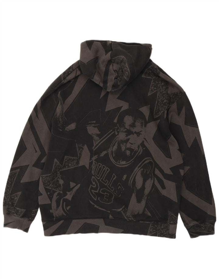 Ανδρικό γραφικό κουκούλα Jordan, μεγάλο γκρι γεωμετρικό βαμβάκι