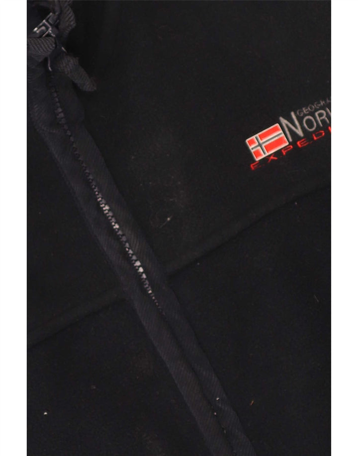 Geographical Norway Mens Fleece Jacket UK 41 Large Navy Blue Polyester