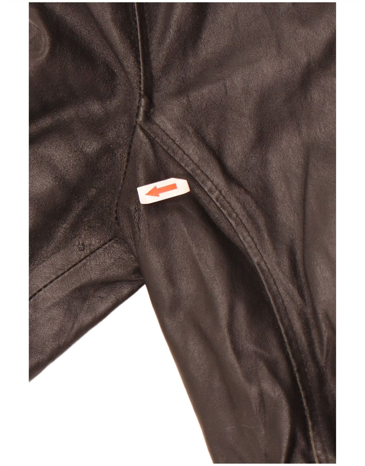 Γυναικείο δερμάτινο παλτό Bayside UK 12 Medium Black Leather