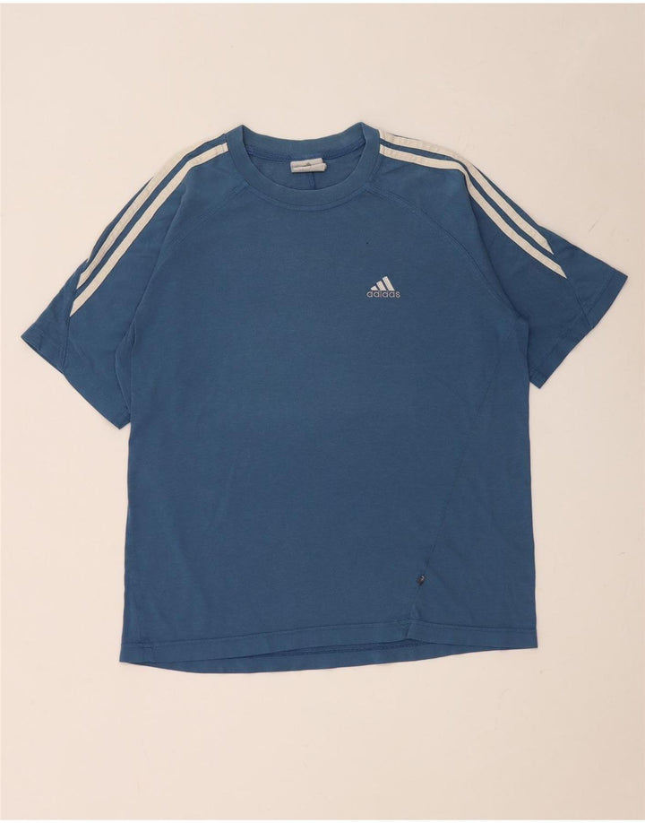 Ανδρικό T-Shirt Adidas Top Μικρό Μπλε Βαμβακερό