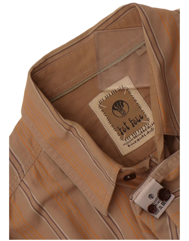 Ανδρικό πουκάμισο Fat Face, Βαμβακερό μεσαίο μπεζ ριγέ