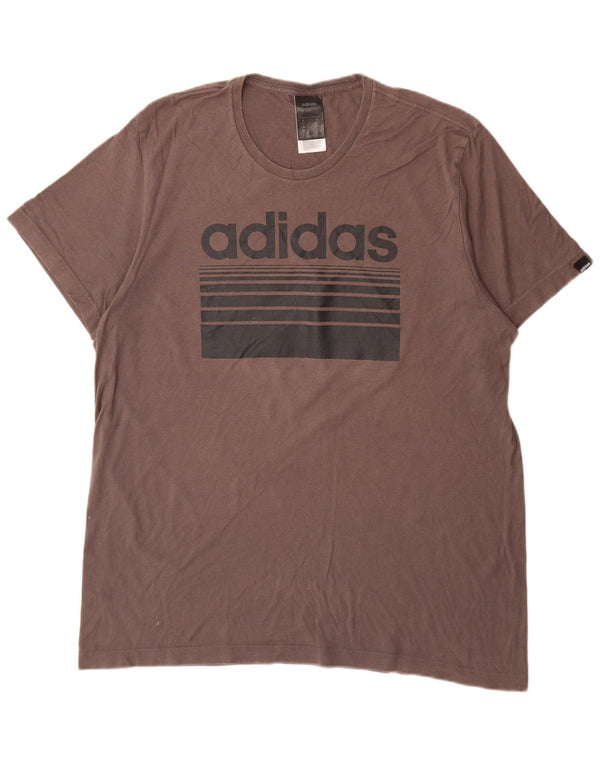 Ανδρικό γραφικό T-Shirt Adidas Top XL Γκρι βαμβακερό
