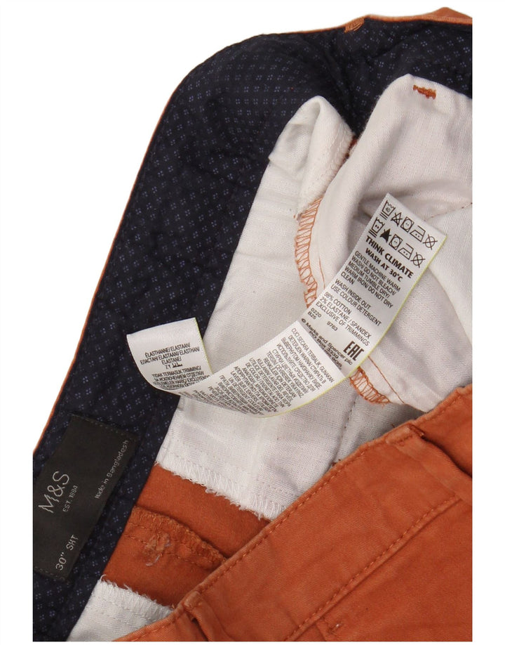 Ανδρικό σορτς Chino Marks & Spencer W30 Βαμβακερό μεσαίο πορτοκαλί