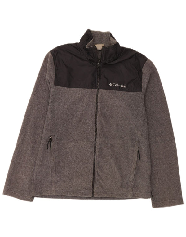 Columbia Ανδρικό Fleece Jacket UK 38 Medium Grey Colourblock Polyester