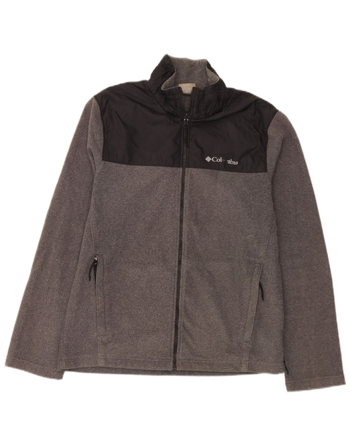 Columbia Ανδρικό Fleece Jacket UK 38 Medium Grey Colourblock Polyester
