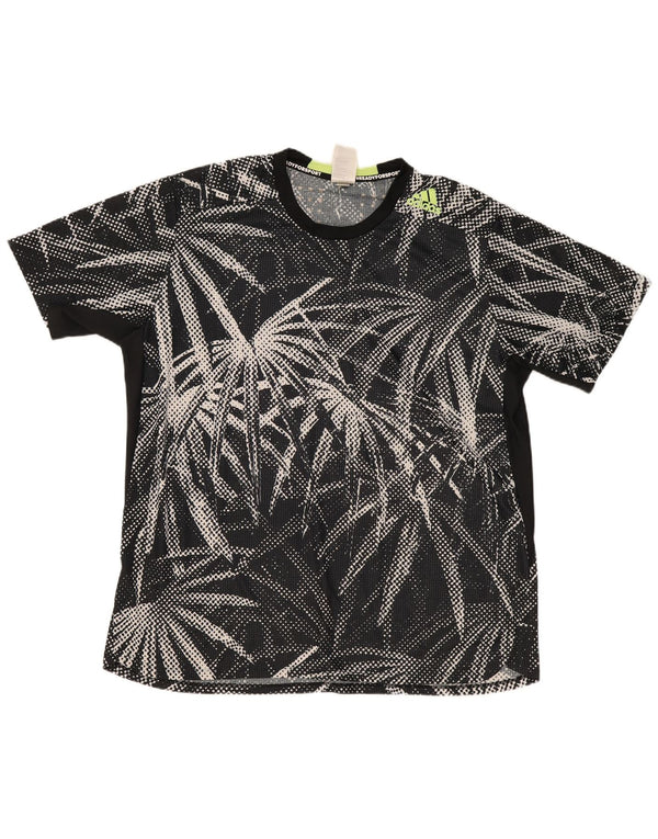 Ανδρικό T-Shirt Adidas Top 2XL Μαύρο Floral Πολυεστέρας