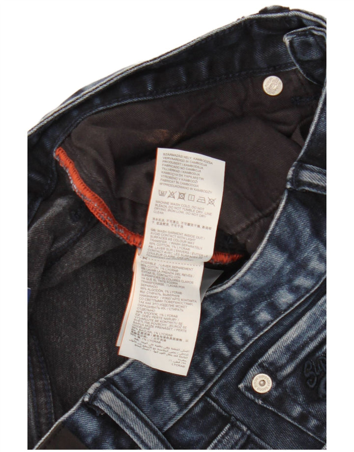 Ανδρικό τζιν σορτς Superdry W32 Βαμβακερό μεσαίο μπλε ναυτικό