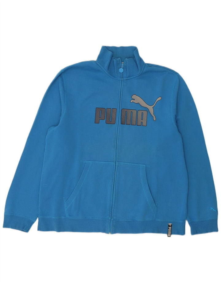 Ανδρική αθλητική φόρμα Puma Graphic Top Jacket XL Blue Cotton