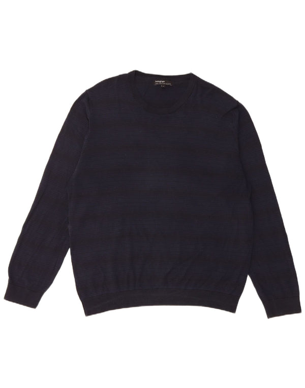 Marks & Spencer Ανδρικό πουλόβερ με αυτόγραφο Crew Neck Jumper Large Navy Blue