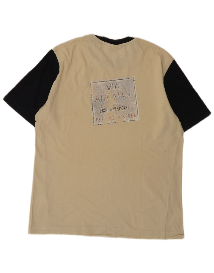 Ανδρικό γραφικό T-Shirt ELLESSE Top Medium Beige Colourblock