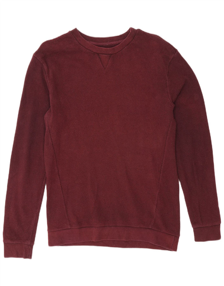 Ανδρικό φούτερ Zara Jumper από μεσαίο βαμβακερό μπορντό