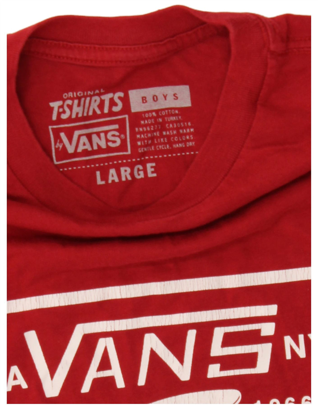 Vans Boys Graphic T-shirt Top 11-12 ετών μεγάλο κόκκινο βαμβακερό