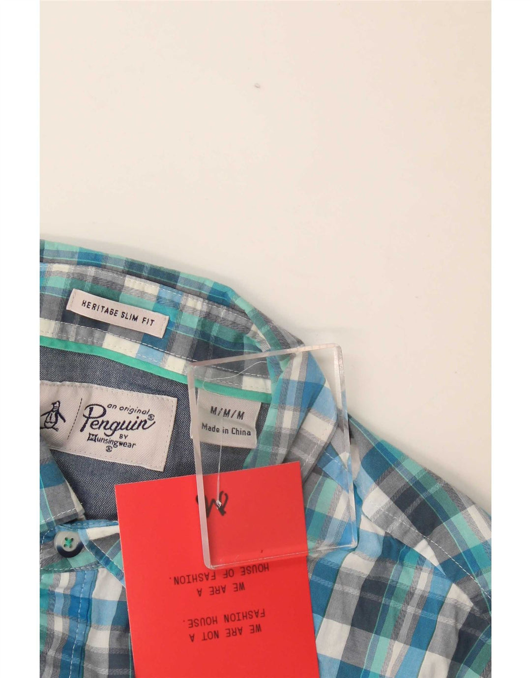 Ανδρικό πουκάμισο Penguin Heritage Slim Fit Medium Blue Check