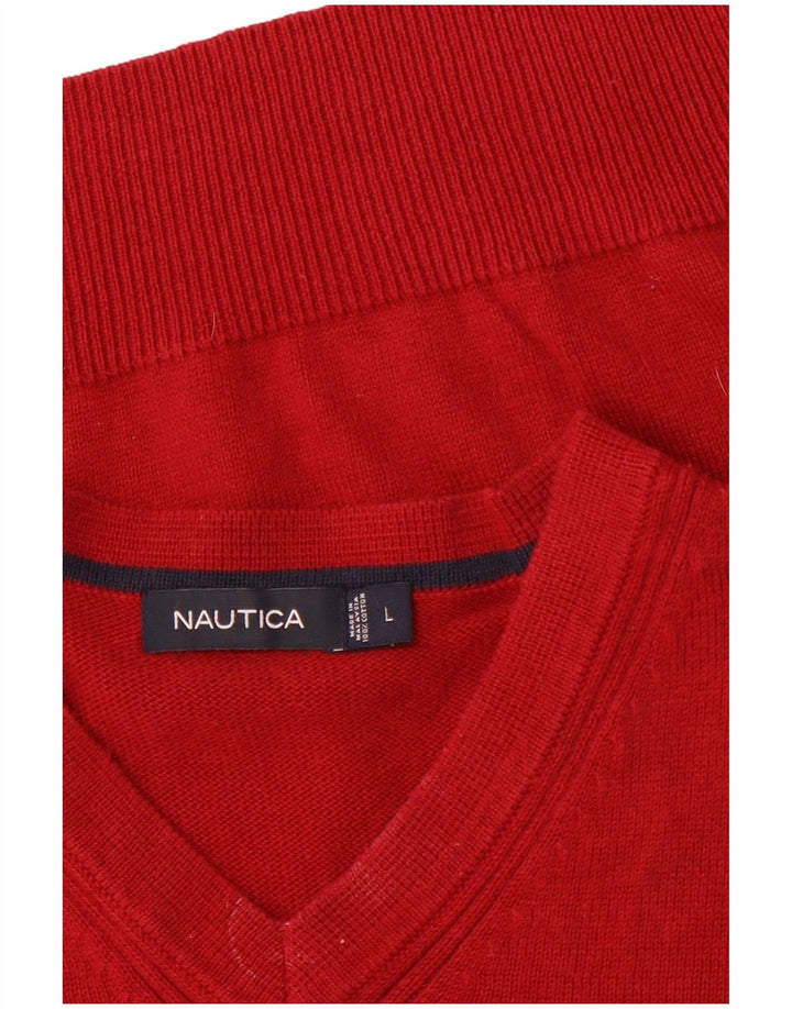 NAUTICA Γυναικείο γιλέκο Tank Top UK 16 μεγάλο κόκκινο βαμβακερό