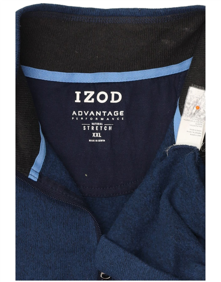 Ανδρικό φούτερ IZOD με φερμουάρ Jumper 2XL Navy Blue Flecked Polyester