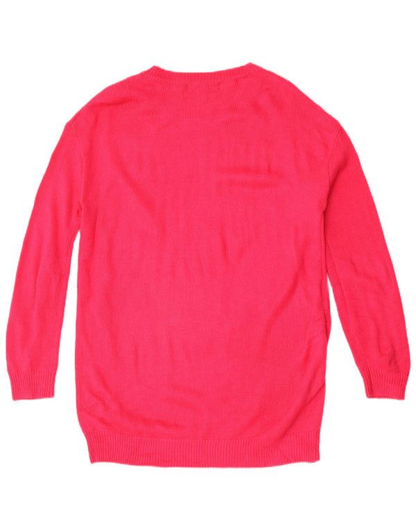 Marks & Spencer Γυναικείο φόρεμα με γραφικά jumper UK 14 Medium Pink Christmas