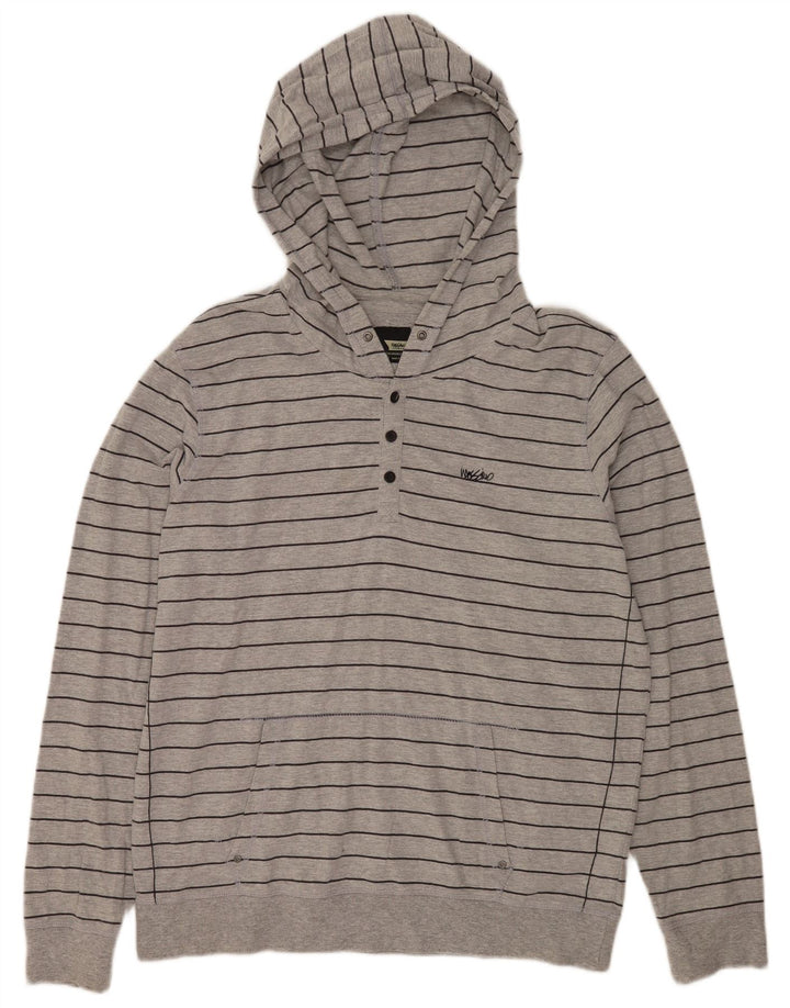 Mossimo Ανδρικό Hoodie Jumper XL Γκρι βαμβακερό ριγέ