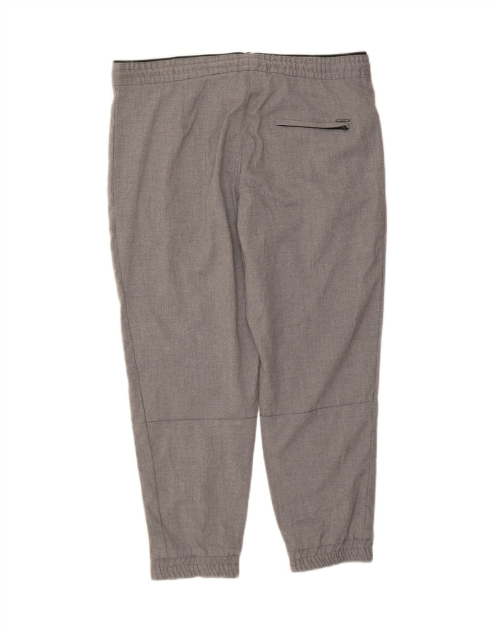ZARA Womens Joggers Cropped Trousers Large W34 L25 Grey Vintage Zara and Second-Hand Zara from Messina Hembry 