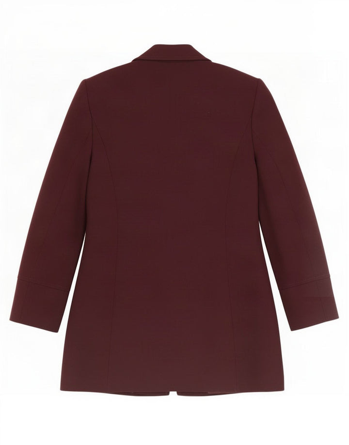 Marks & Spencer Γυναικείο Longline Blazer Jacket UK 10 Small Burgundy