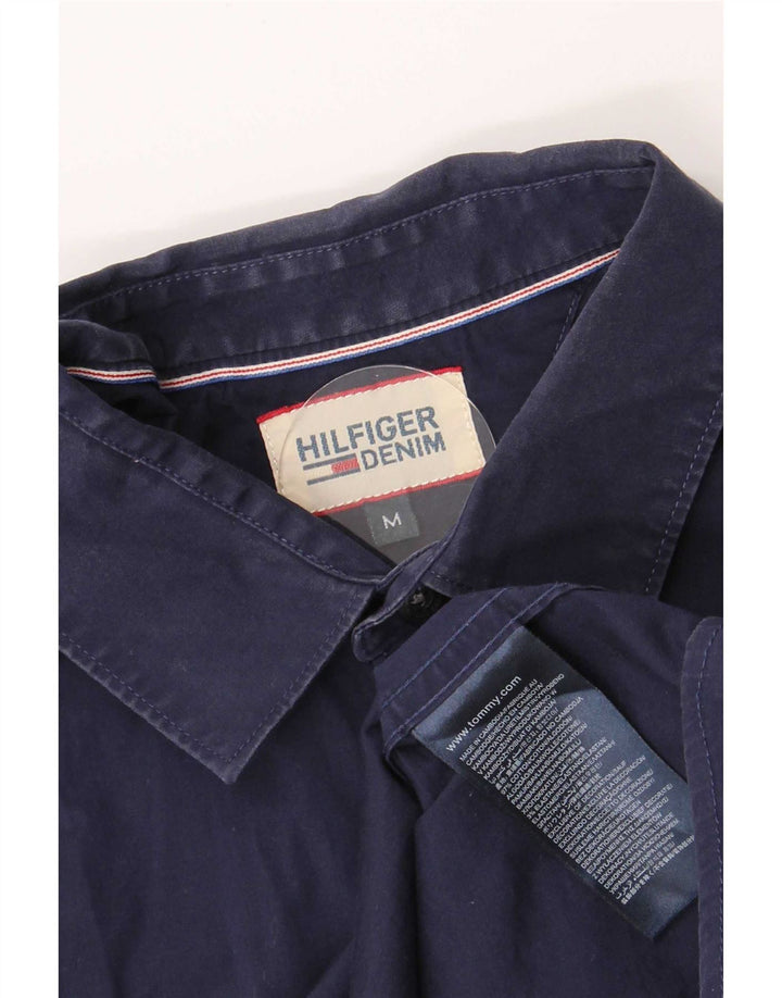 Ανδρικό κοντομάνικο πουκάμισο Tommy Hilfiger Βαμβακερό μεσαίο ναυτικό