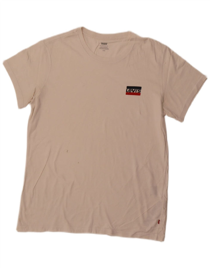 Ανδρικό T-Shirt Levi's Top μεγάλο λευκό βαμβακερό