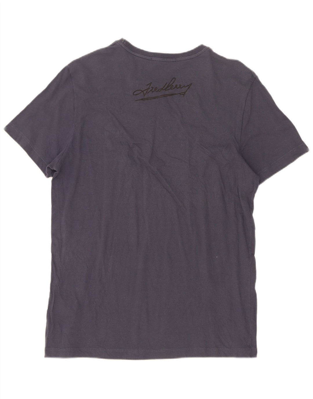 Fred Perry Ανδρικό T-Shirt Top Large Navy Blue από βαμβάκι